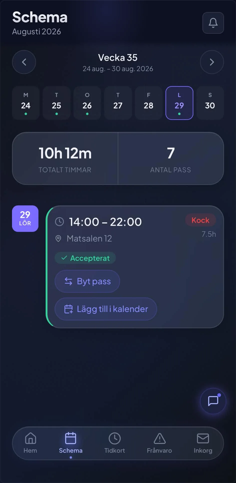 Konsultappens schemavy